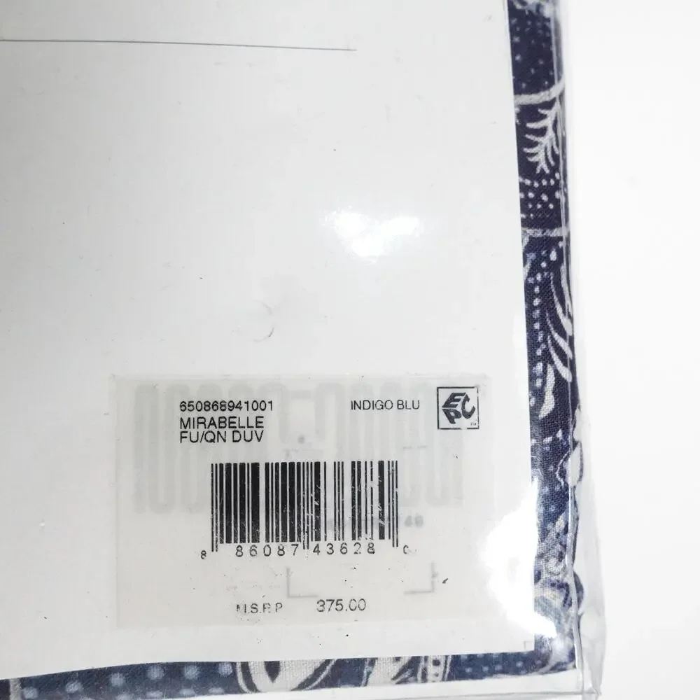 New Ralph Lauren Mirabelle Duvet Cover Full/Queen 92x96 Navy Blue Floral Paisley